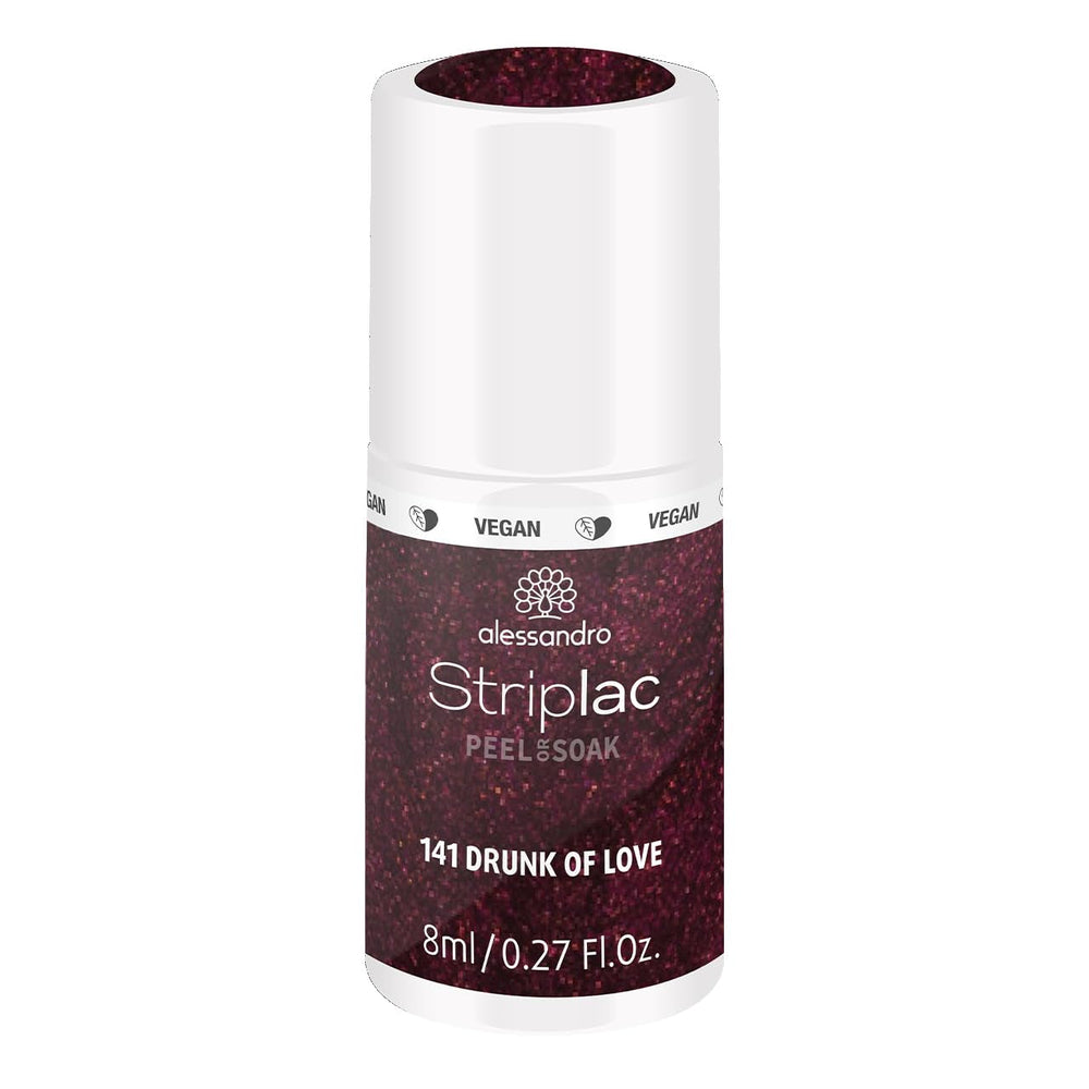 Oja UV alessandro Striplac Elegant Ruby – Delicată și de lungă durată – Îndepărtare ușoară datorită tehnologiei de îndepărtare peel-off – Vegană și cruelty-free – 8 ml