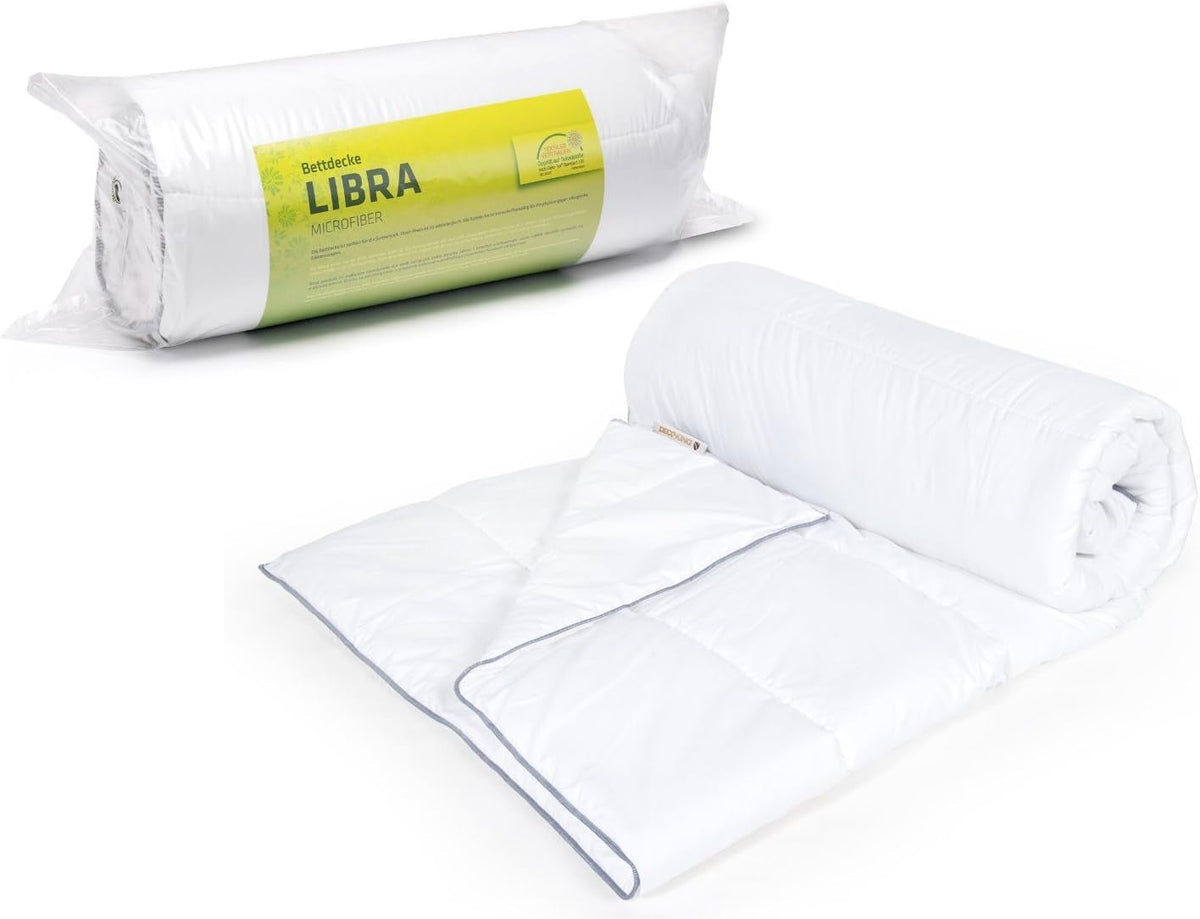 Decoking 135X200 Plapumă de vară Plapumă matlasată Antialergică Pentru alergici Plapumă de vară 100% microfibră 800G Libra Plapumi si pilote Naty Shop Alb 135X200