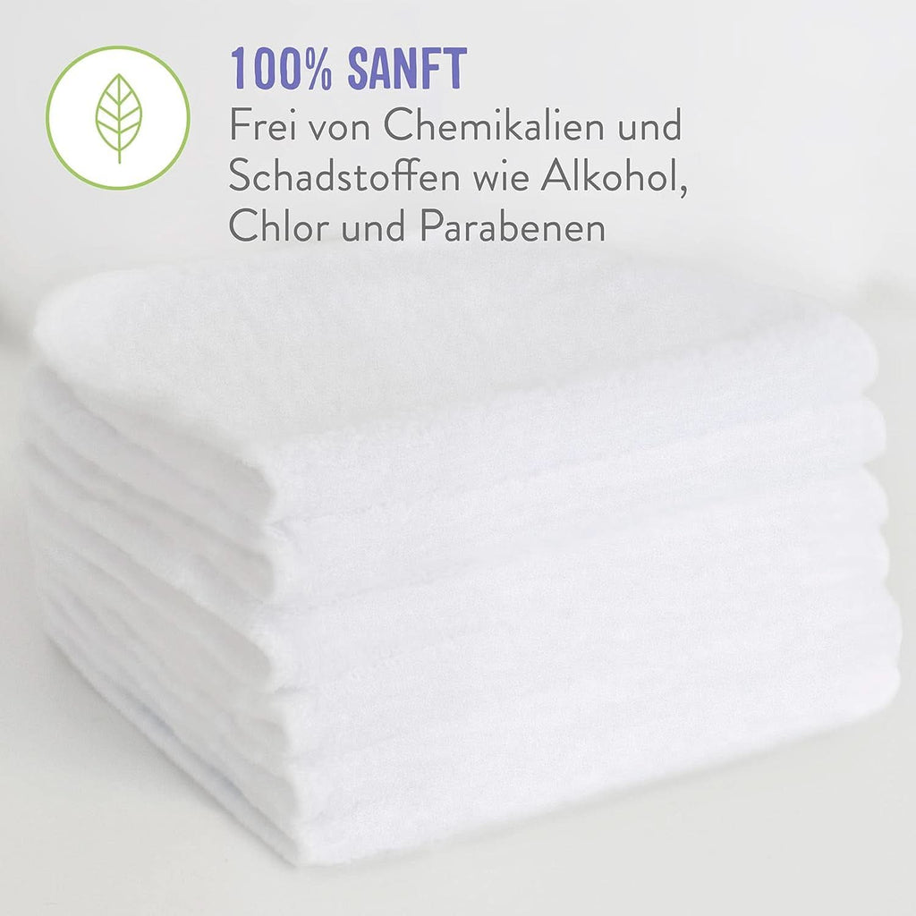 Bambino Mio, Șervețele reutilizabile pentru bebeluși - Basic - Eco-Friendly, fără chimicale, cu două fețe, lavabile, pachet de 10, Cloud - ambalajul poate varia Servetele Umede Bebelusi Naty Shop