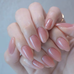 Ojă gel roz transparent – 16 ml, nuanța pielii, lampă LED translucidă pentru unghii, ojă gel pentru unghii, model Nail Art M087