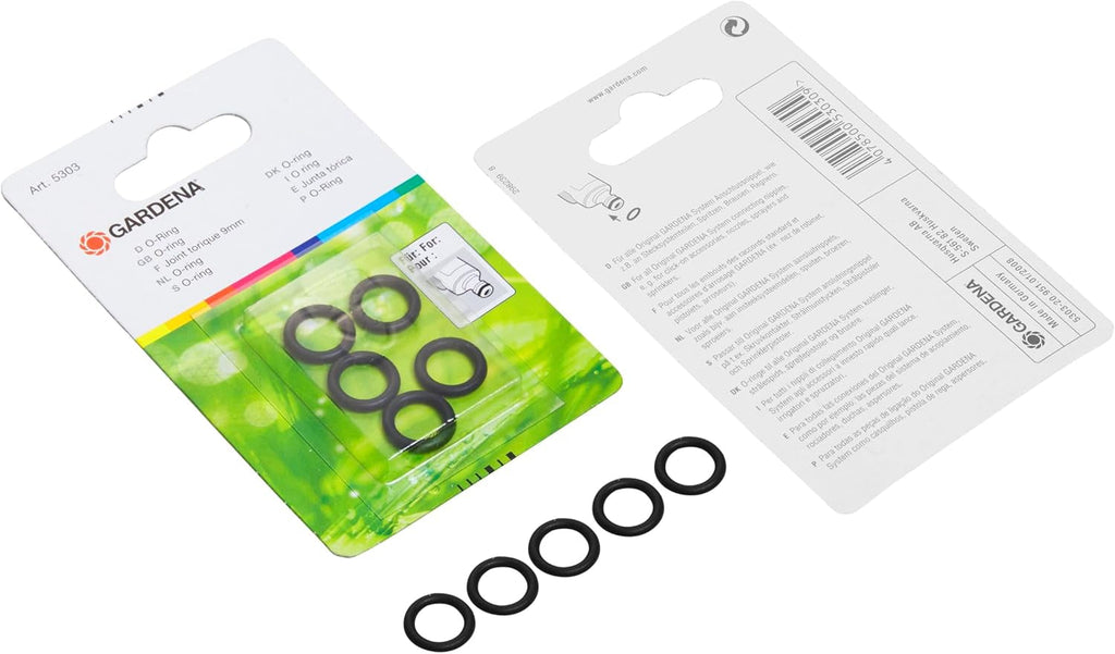 Garnitură inelară Gardena: Garnitură de etanșare versatilă pentru conectarea tuturor racordurilor originale Gardena, cum ar fi cele de la capetele de duș și sprinklere (5303-20)