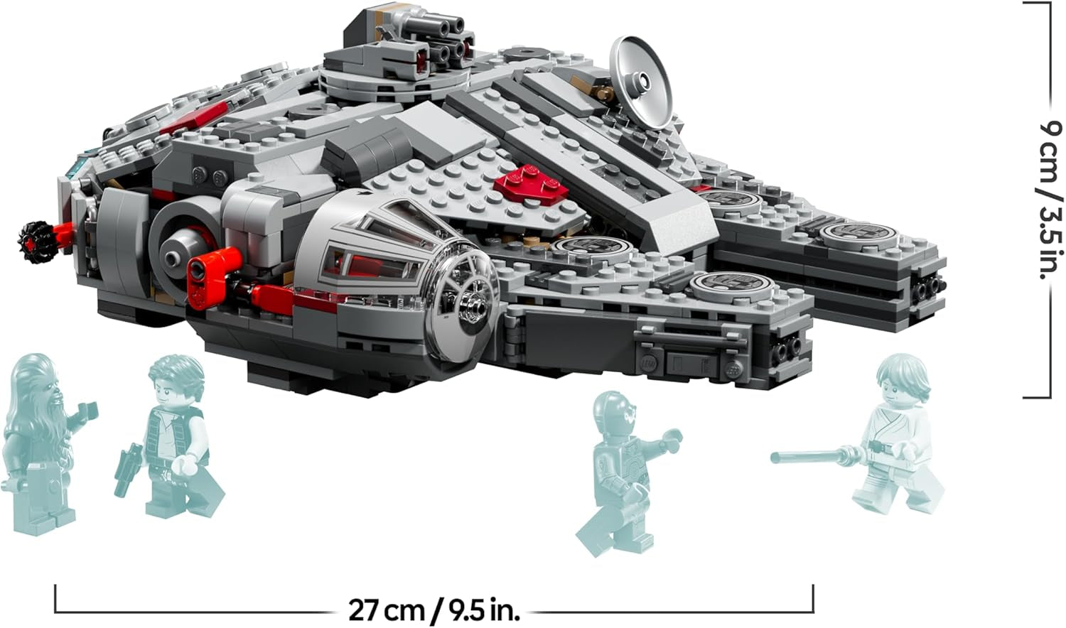 LEGO Star Wars 75426 SMART Play: Millennium Falke Modell - Kompatibles Interaktives Spielzeug inkl. 4 SMART Tags und 4 Minifiguren - Geschenkidee für Jungen und Mädchen ab 9 Jahren und erwachsene Fans