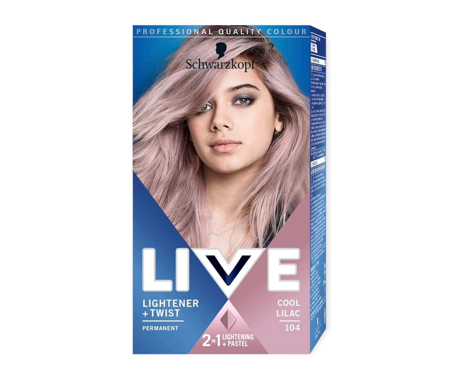 Schwarzkopf LIVE U67 Blue Mercury, 100 ml Vopsea pentru par Naty Shop Liliac rece 1 bucată (pachet de 3)