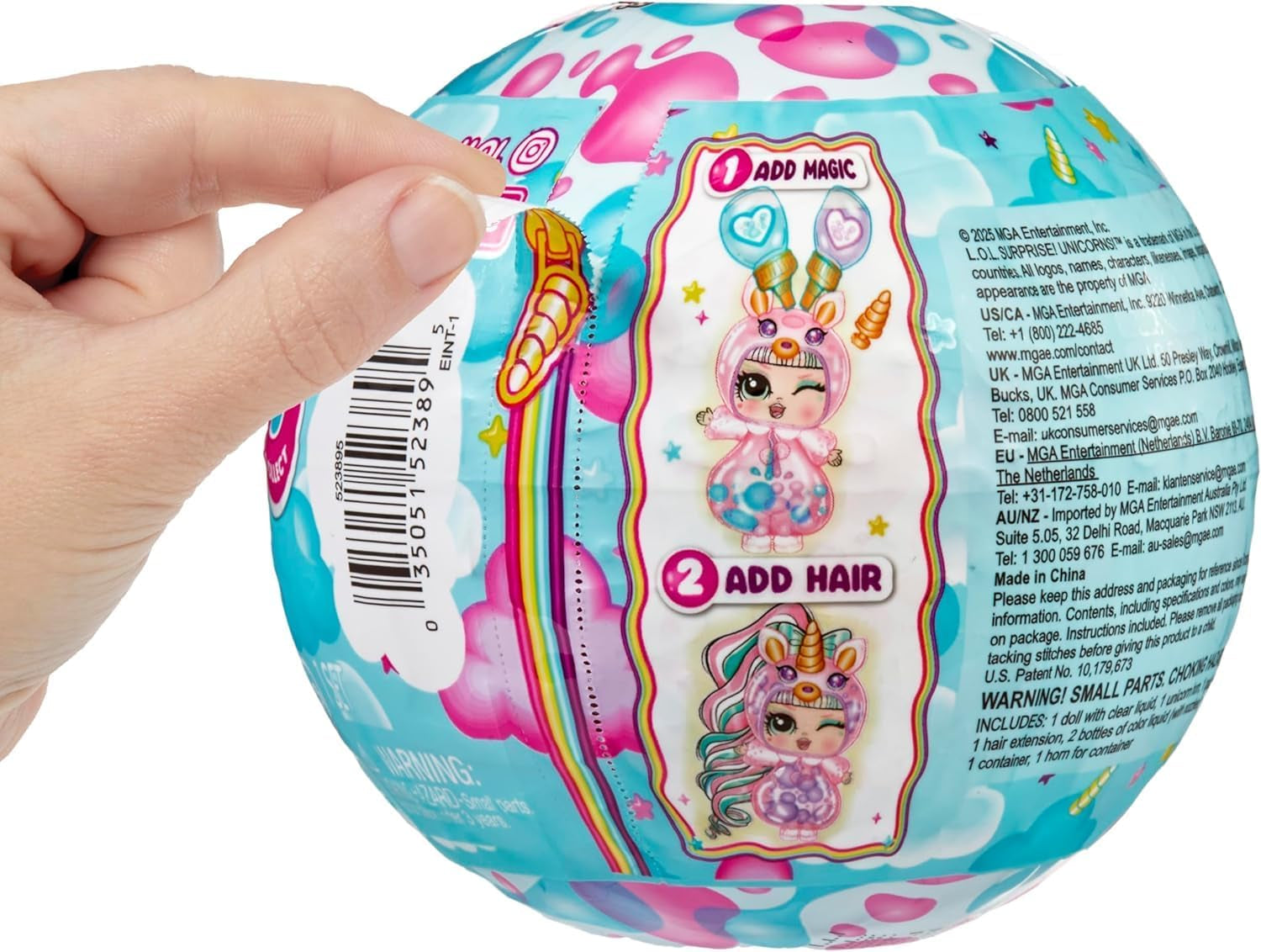L.O.L. Surprise! Unicorns Tots - Inklusive 1 Puppe mit Transparentem Körper und Lavalampen-Effekt, Blindverpackung, 8 Puppen zum Sammeln, mit 2 Bunten Mixturen, für Kinder ab 4 Jahren