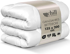 Ganzjahresdecke 135 x 200 – leichte Steppdecke 135 x 200 – atmungsaktiv und waschbar und 100 % vegan – Klima-Mesh-Steppdecke und Komfortband zum Schlafen – 800 g Füllung. Naty Shop Steppdecken und Steppdecken 135 x 200