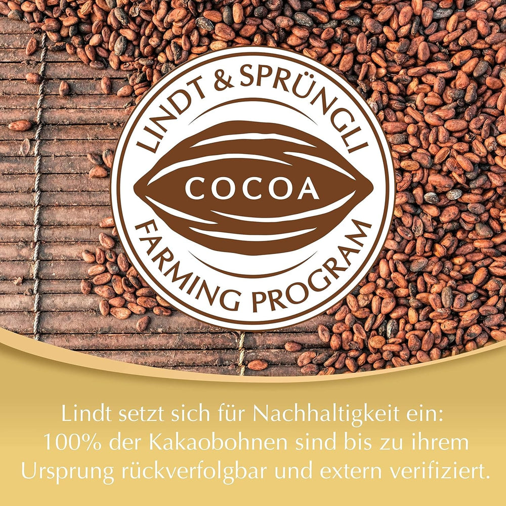 Cuib de Paște Colorat cu Ciocolată Lindt | 310 g | 8 x Mini Iepurași Aurii, 26 x Ouă de Ciocolată cu Lapte Lindor, 15 x Ouă de Ciocolată Albă Lindor, 10 x Ouă de Ciocolată Neagră Lindor | Ciocolată de Paște | Cadou de Ciocolată