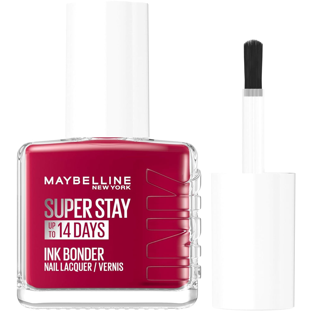 Oja Maybelline New York Super Stay Ink Bonder 501 Cherry Sin – ojă de lungă durată pentru unghii puternice și culoare intensă, 12,3 ml