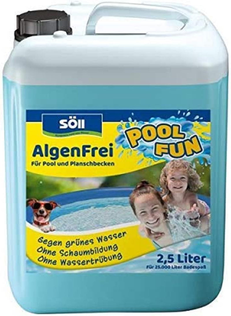 Söll 83690 PoolFun AlgaeFree 1 l - Soluție de curățare a piscinei împotriva algelor, îngrijirea apei pentru piscine, piscine pentru copii, piscine și jacuzzi-uri