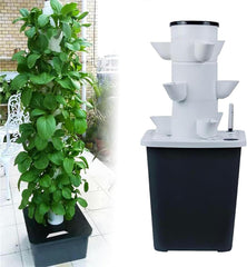 Turn hidroponic cu 30 de capsule, sistem de creștere hidroponică, kit de creștere aeroponică pentru ierburi, fructe și legume cu pompă de umidificare, adaptor, ghivece din plasă, temporizator pentru ierburi, fructe și legume