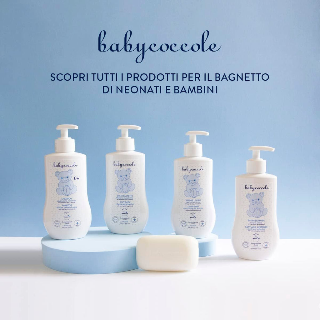 Babycoccole șampon de baie pentru bebeluși și copii, cu extracte de flori de lotus și ingrediente naturale, pentru piele sensibilă, 250 ml Copii - Baie si Skincare Naty Shop