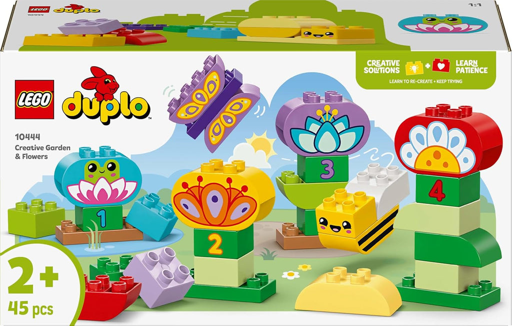 LEGO DUPLO Town Creative Flower Garden, Jucărie stivuibilă, Permite copiilor mici de la 2 ani să se joace imaginativ, Set de construcție pentru a promova dexteritatea, Jucărie educativă pentru copiii preșcolari 10444 Seturi de constructie Besuche den LEGO-Store