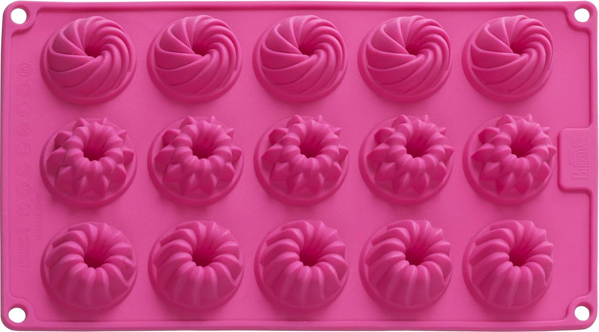 Birkmann, Easy Baking, Donutblech, Backform Für 6 Donuts, Mit Hochwertiger Antihaftbeschichtung, Ø 9 Cm, Mit Rezept, 881631 Formen und Bleche zum Backen Naty Shop 15Er Gugelhupfform