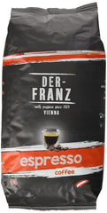 Der-Franz Espressokaffee, Stärke 5/5, Arabica und Robusta, ganze Bohnen, 4 x 1000 g Kaffee Naty Shop