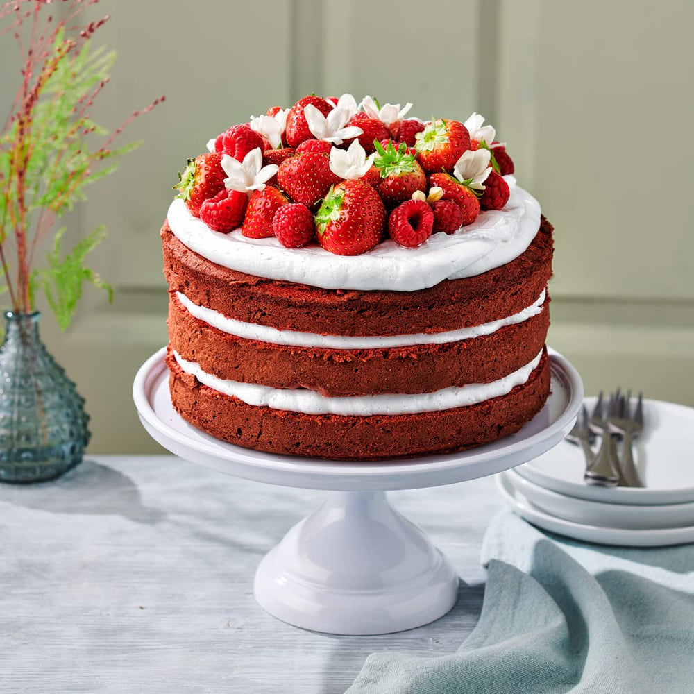 Funcakes Mix Für Red Velvet Cake, Glutenfrei: Einfach Zu Berübenen, Schön Weicher Und Fluffiger Kuchen Mit Leichtem Schokoladengeschmack, Perfekte Rote Farbe, 400G Mix zum Backen und Kochen Naty Shop