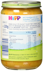 Hipp Bio-Nudeln mit Schinken und Gemüse, 6er Pack (6 x 220 Gramm) Mutter und Kind Naty Shop