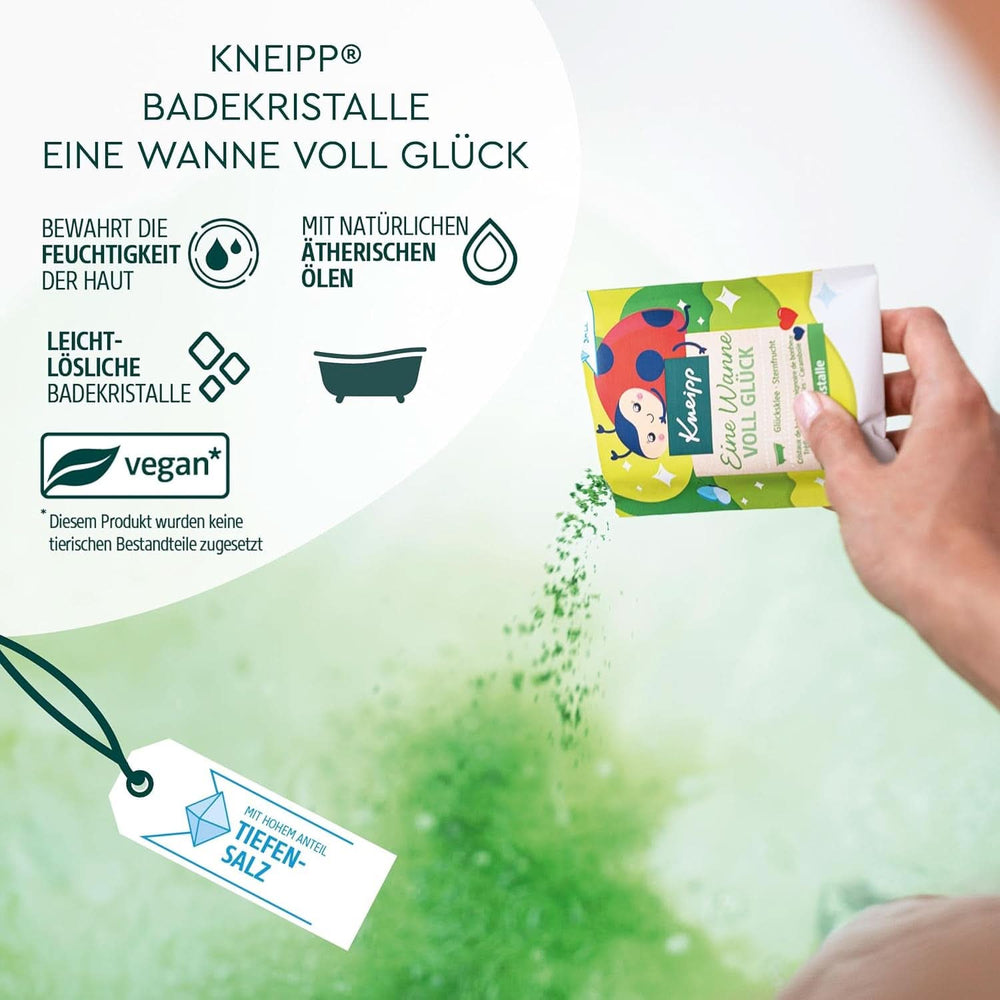 Kneipp-Badekristalle, mit natürlichen Extrakten aus Sternfrucht und Glücksklee, mit hohem Anteil an Luisenhaller Salz, 60 Gramm Dusch- und Bad Naty Shop