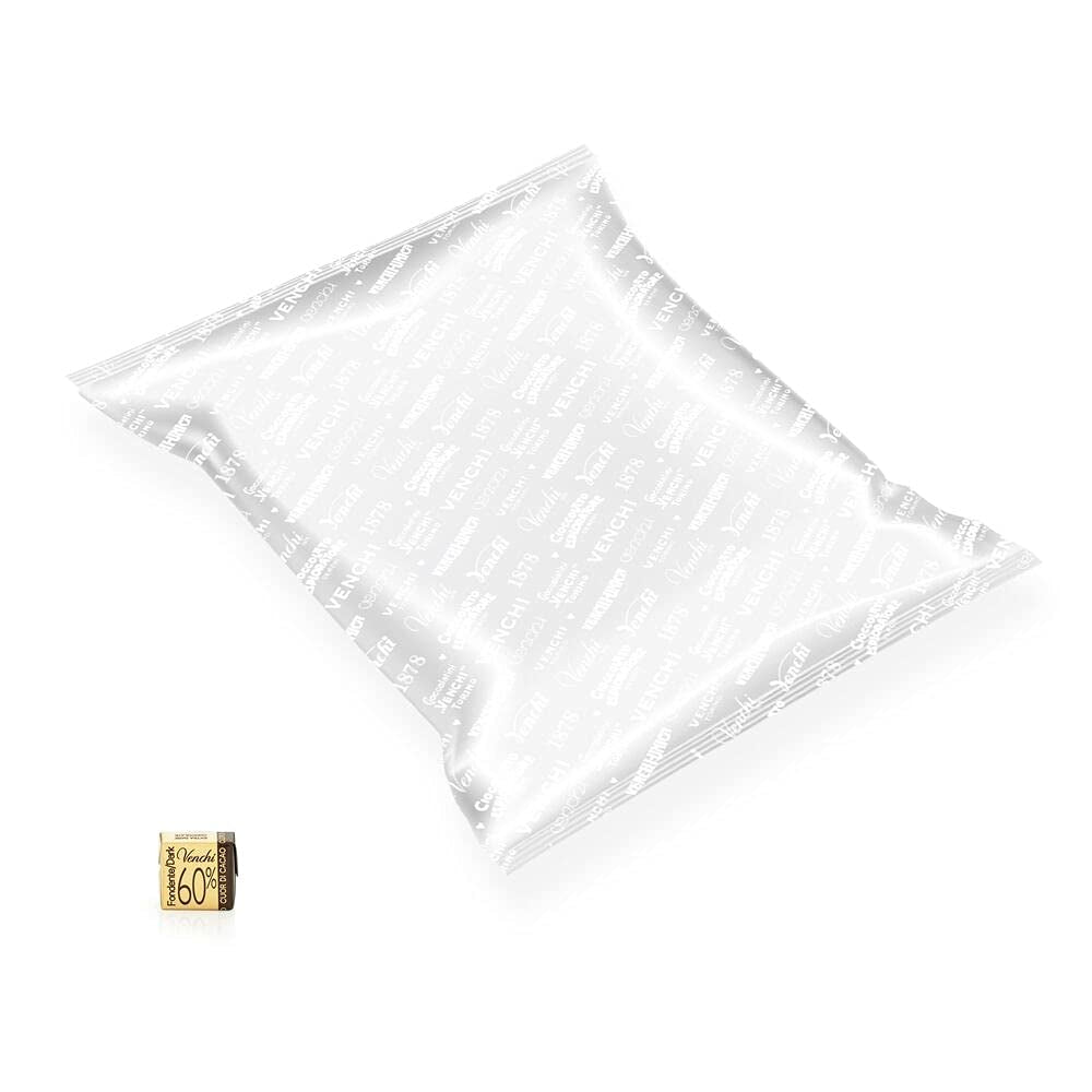 Venchi Cubotto din ciocolată neagră pură 60% într-un pachet de 1 kg – vegan, fără gluten