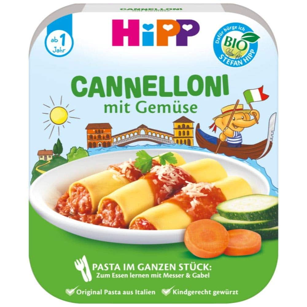 Hipp Cannelloni mit Gemüse, 6er Pack (6 x 250 Gramm) Mutter und Kind Naty Shop
