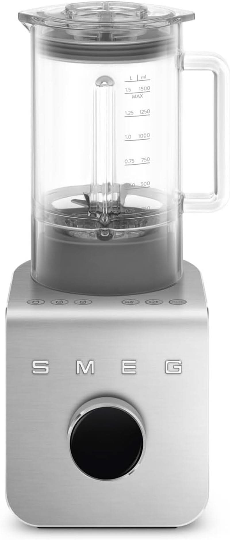 SMEG, Hochleistungsmixer BLC01BLMEU, 5 voreingestellte Programme, 9 manuelle Geschwindigkeiten, Pause & Pulse-Funktion, Kunststoffgehäuse, Rutschfeste Basis, 1400 W, Schwarz Kitchen Naty Shop
