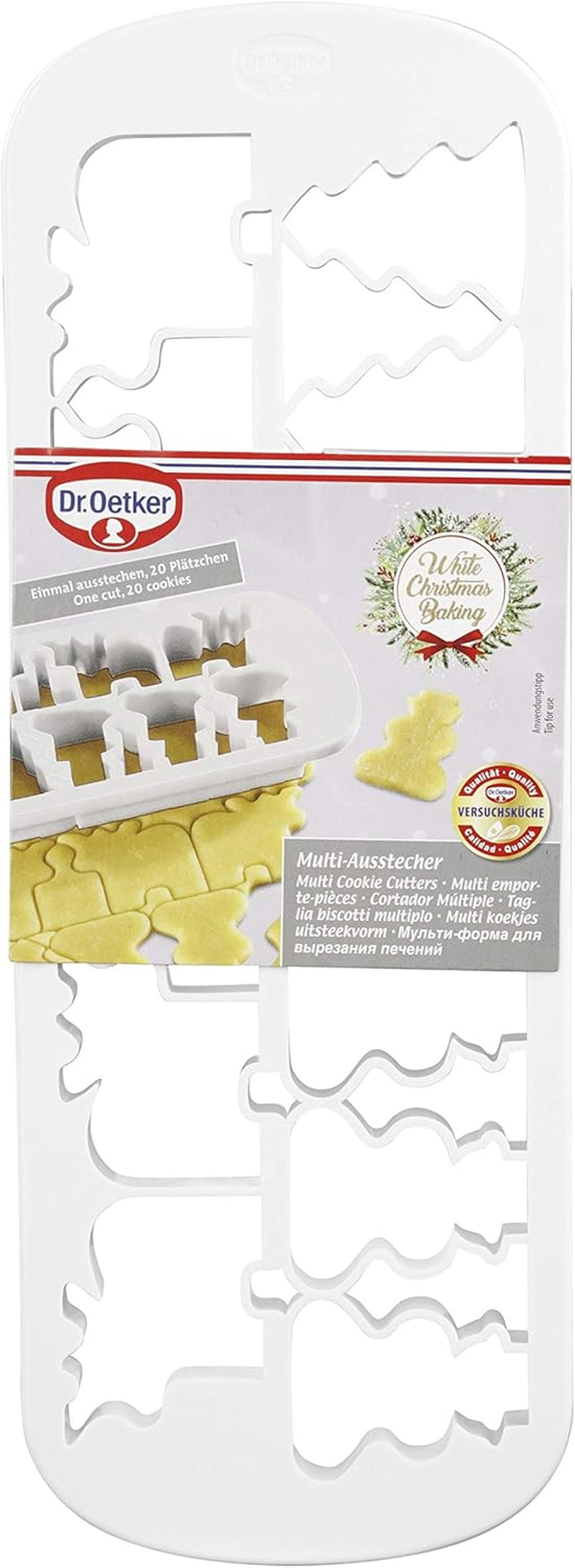 Dr. Oetker Multi-Cooker Winter Wonderland – Pentru creații festive de copt, forme de biscuiți pentru motive tradiționale de Crăciun, potrivite pentru mașina de spălat vase