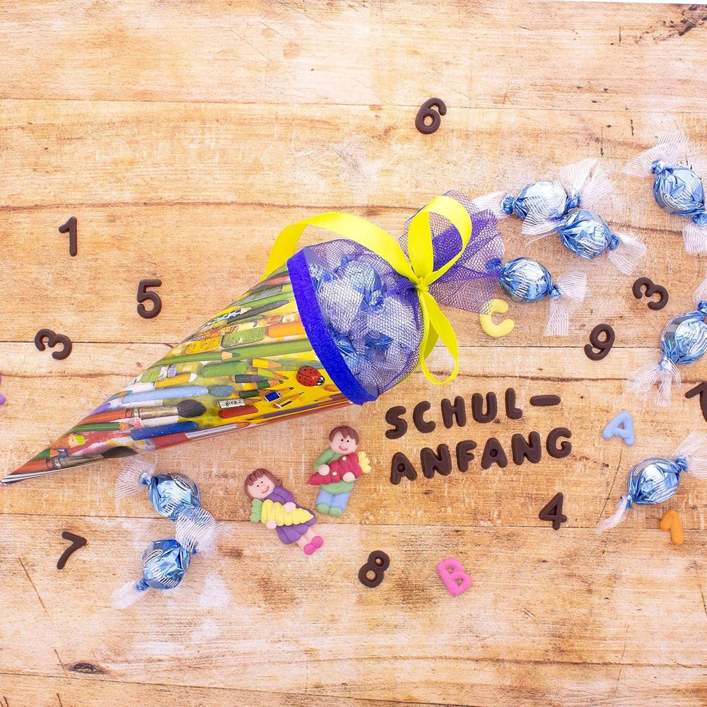 Günthart Backdecor, 90 Stück Schokoladenbuchstaben, Alphabet und Zahlen in feiner Zartbitterschokolade, 47 Gramm Naty Shop