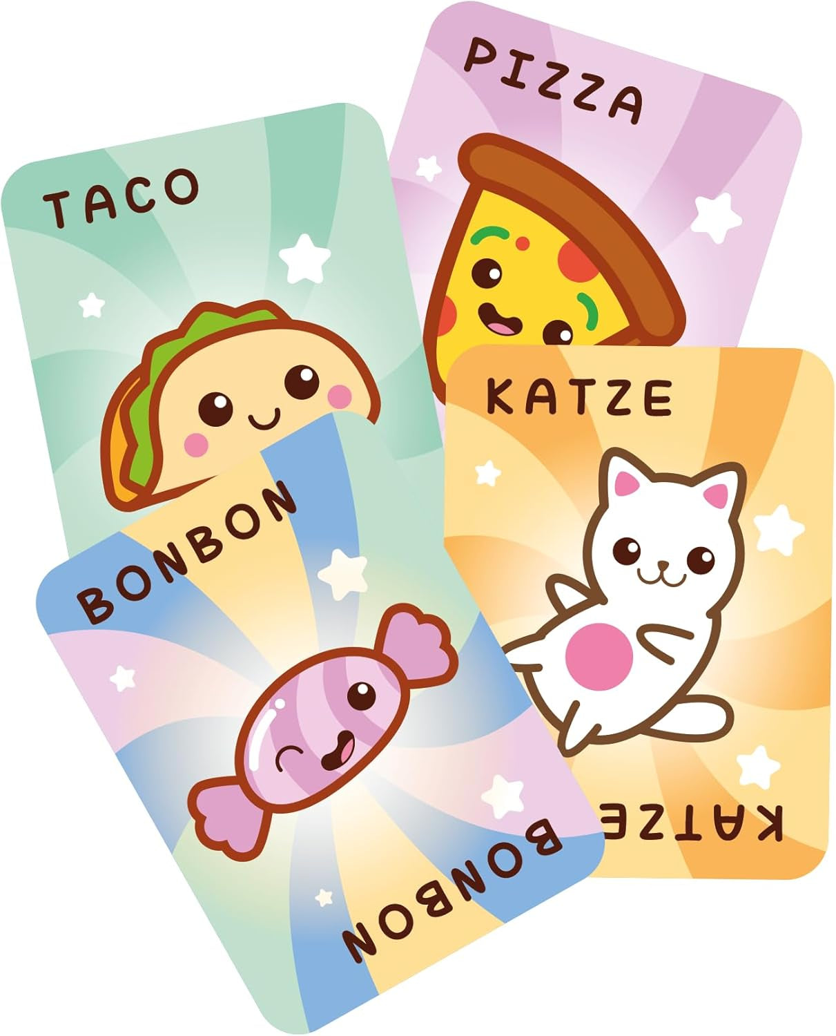 Blue Orange, Taco Cat Pizza Junior, Kinderspiel, Kartenspiel, Kinderspiel des Jahres 2024 nominiert, 2-6 Spieler, ab 4 Jahren, 5 Minuten, Deutsch