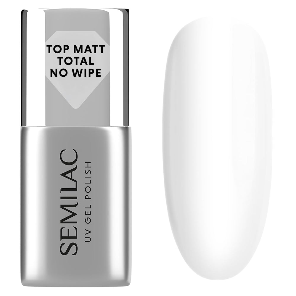 Lac de unghii Semilac Top Coat 7 ml, inovator, UV/LED, pentru ojă hibridă, finisaj lucios, protejează, transparent