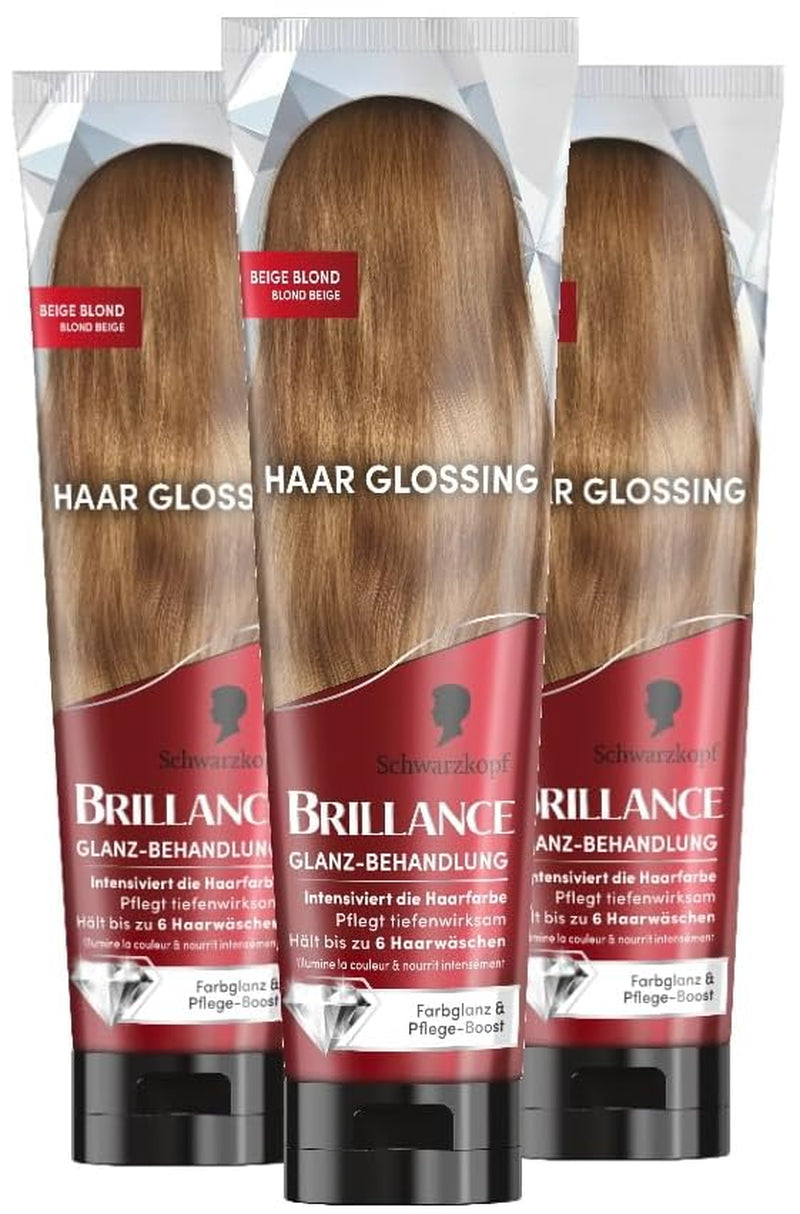 Brillance Shine Treatment, Hair Glossing Radiant Violet (150 ml), hrănește și intensifică culoarea părului, poate fi folosit ca o mască de păr, durează până la 6 spălări ale părului