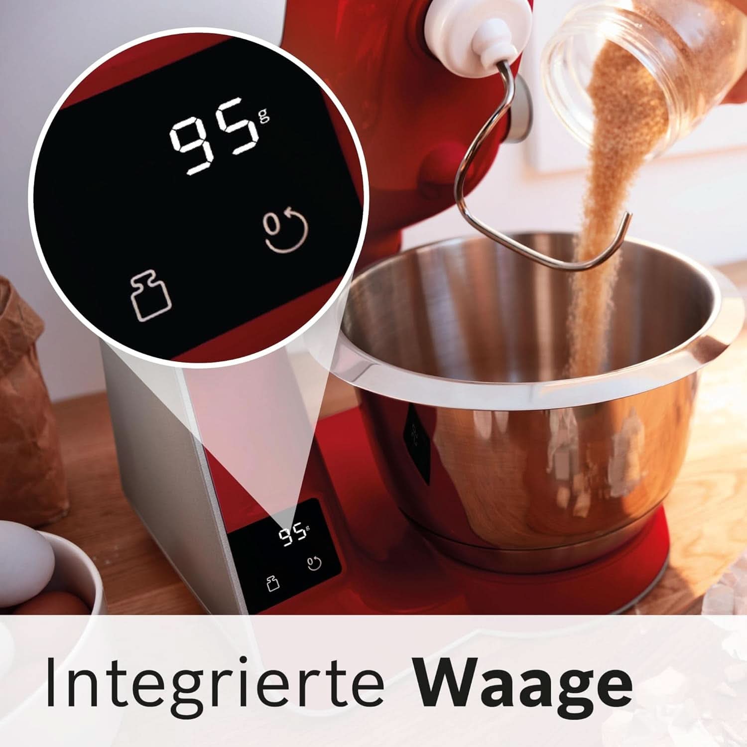 Robot de bucătărie Bosch Seria 4 MUM5X720, cântar integrat, bol din oțel inoxidabil 3.9L, mixer 1.25L, 1000W Accesorii Hrana si Alaptare Bebe Naty Shop