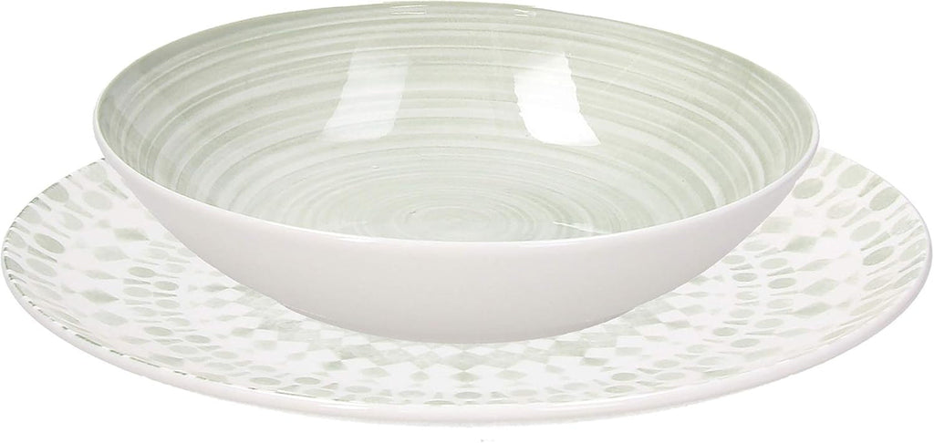 Gipsy Soft, Tellerservice Für 6 Personen, 18-Teilig, Porzellan, Mehrfarbig Seturi vesela masa Naty Shop