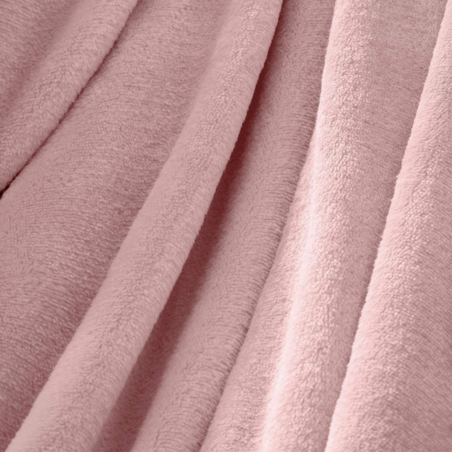 Brentford's Flanell-Fleecedecke, extra weich, groß, flauschig, warm, Tagesdecke für Schlafzimmer, Einzelbett, Sofa, Couch, Blush Pink – 120 x 150 cm. Betten und Decken. Beuche den Brentfords-Store