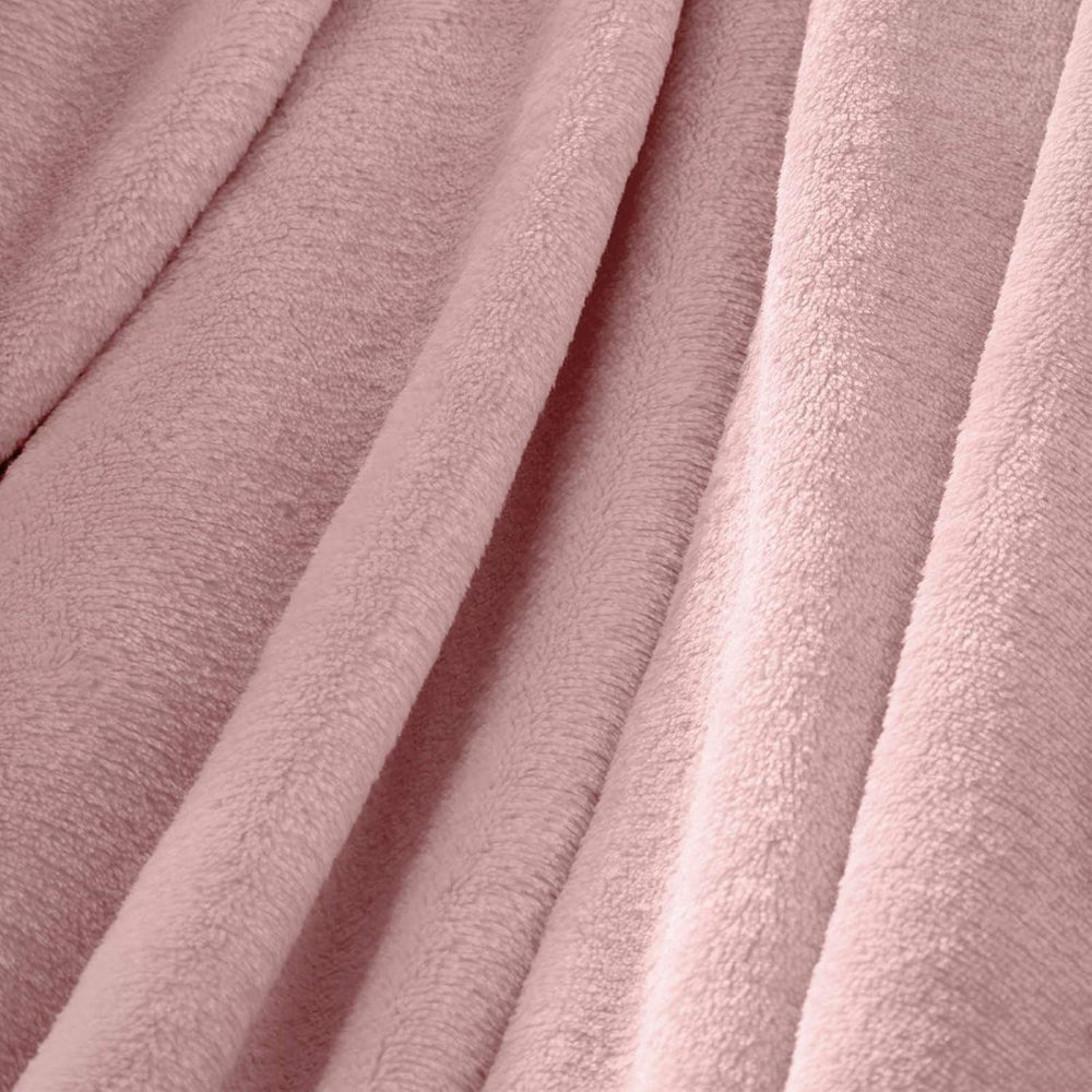 Brentford's Flanell-Fleecedecke, extra weich, groß, flauschig, warm, Tagesdecke für Schlafzimmer, Einzelbett, Sofa, Couch, Blush Pink – 120 x 150 cm. Betten und Decken. Beuche den Brentfords-Store