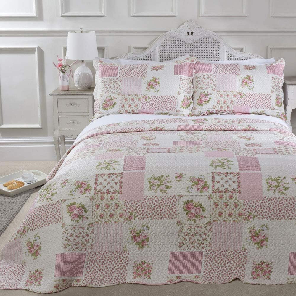 Emma Barclay, Cotswold-Tagesdecke aus 100 % Polyester für Einzelbetten, Rosa, Rosenbetten und Decken Emma Barclay