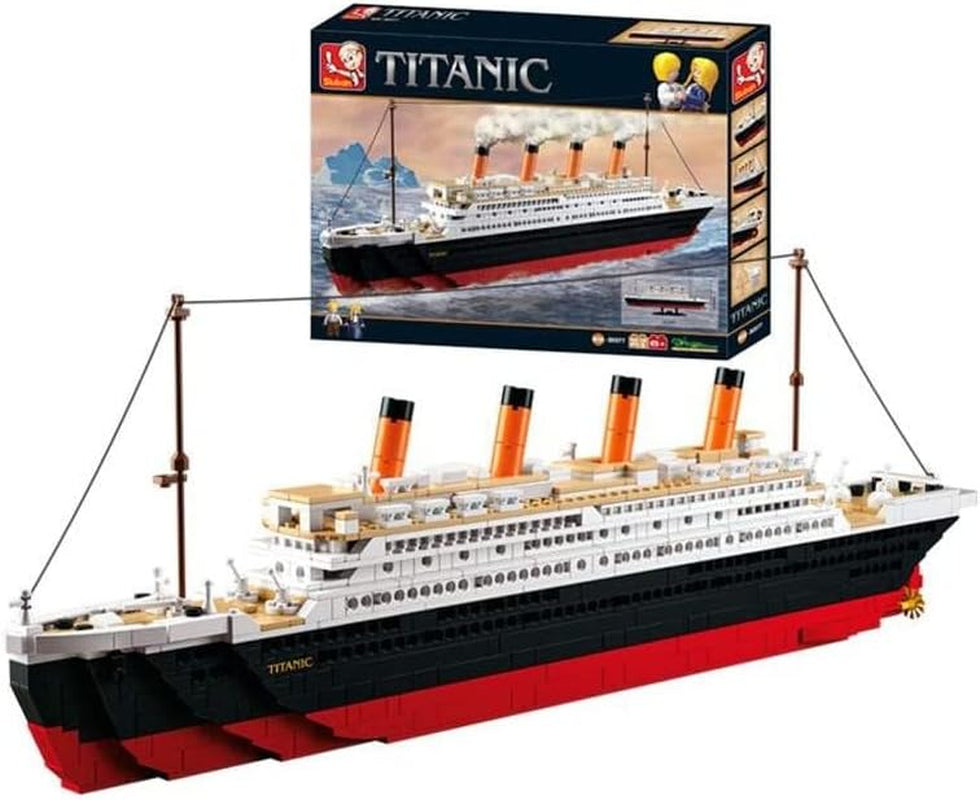 Sluban Klemmbausteine Sluban SL95337, Großer Bausatz (1012 Teile) [M38-B0577], Spielset, Klemmbausteine, Schifffahrt, mit Spielfigur, Titanic, Mehrfarbig