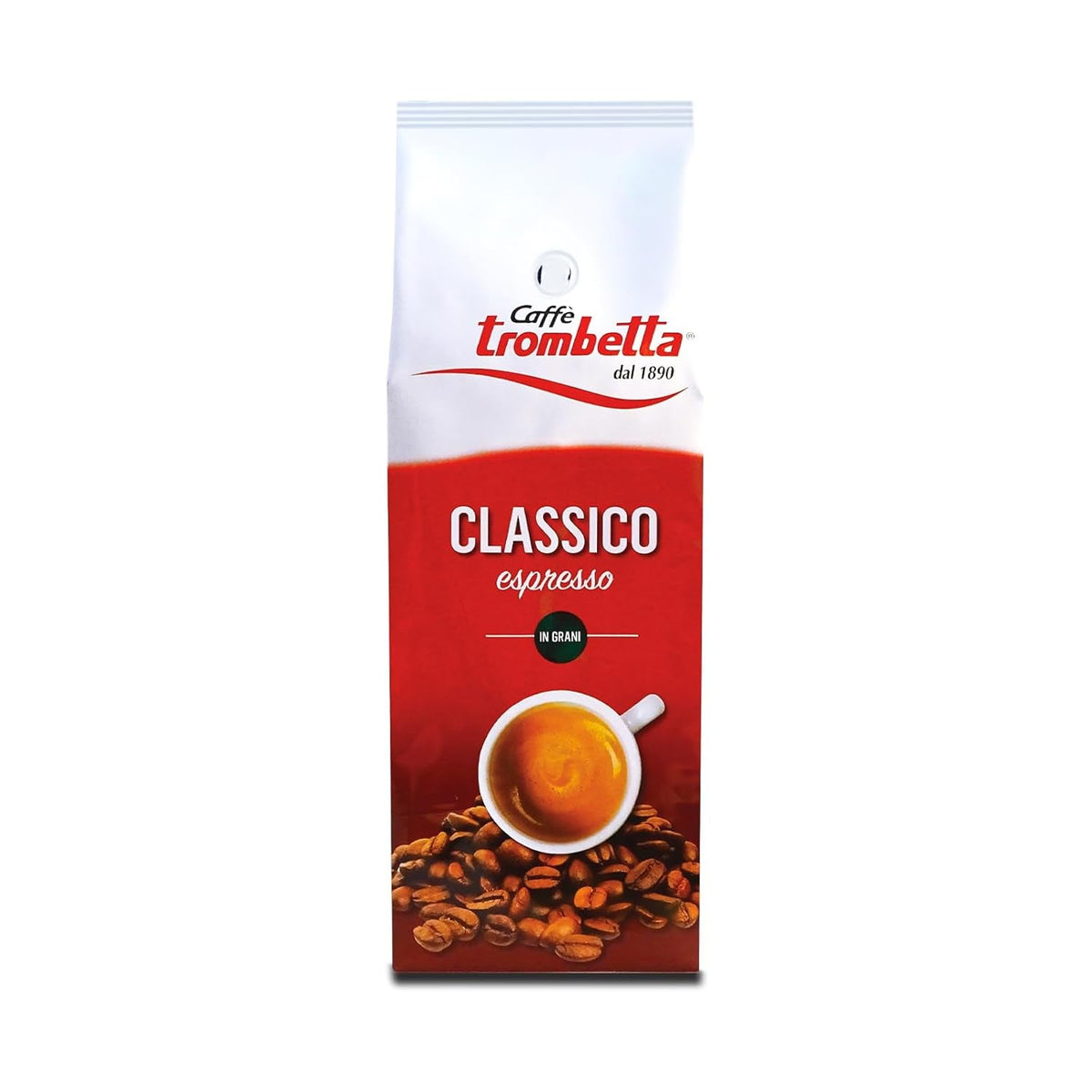 Caffè Trombetta Italia Kaffee geröstete Kaffeebohnen, klassisch, 1 kg Kaffee Naty Shop Classic
