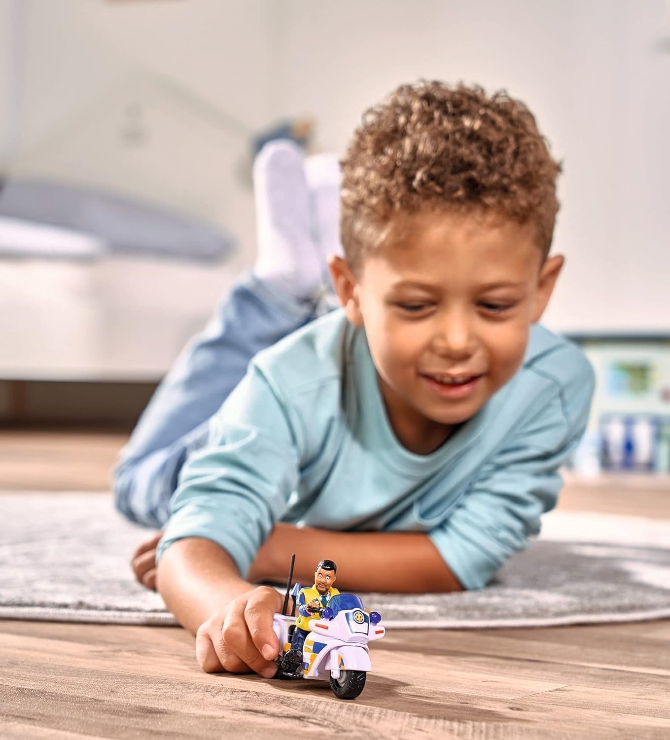 Simba 109251092 - Polizeimotorrad Feuerwehrmann Sam, mit Malcolm-Figur, mit Zubehör, Staffel 12, ab 3 Jahren Actionfiguren Naty Shop