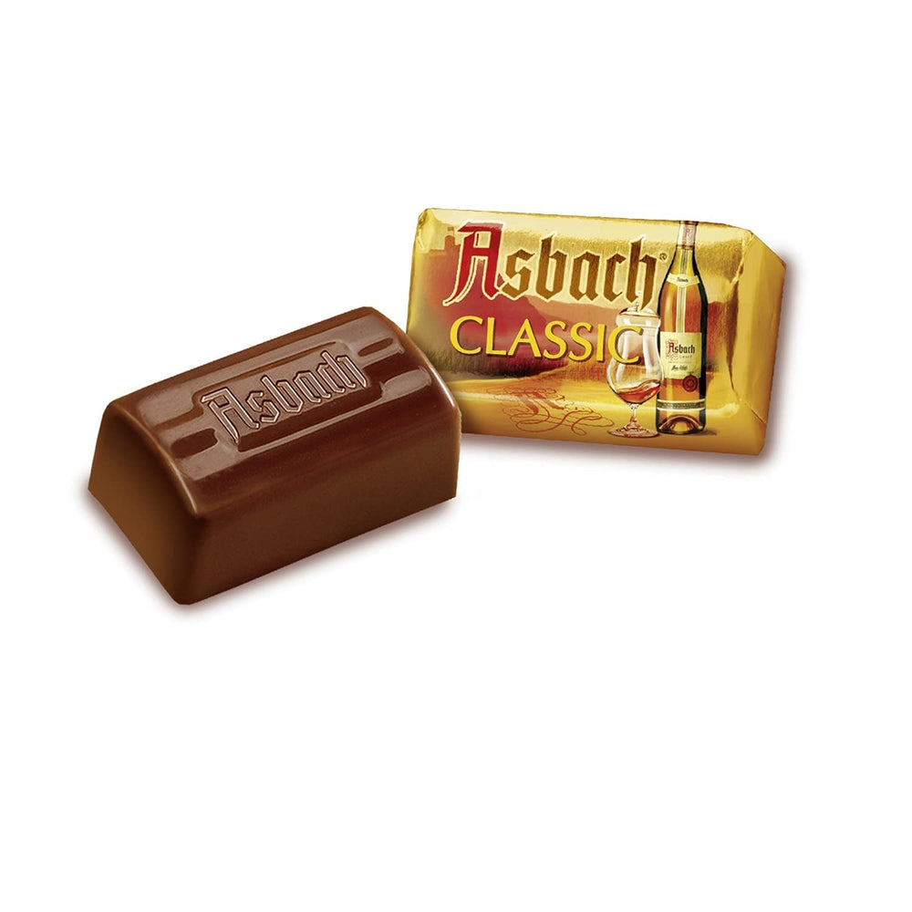 RCP Asbach Pralinenmischung, mit und ohne Kruste, flüssige Füllung, alkoholisch, wunderbares Geschenk, 2 x 125 Gramm Naty Shop Pralinen