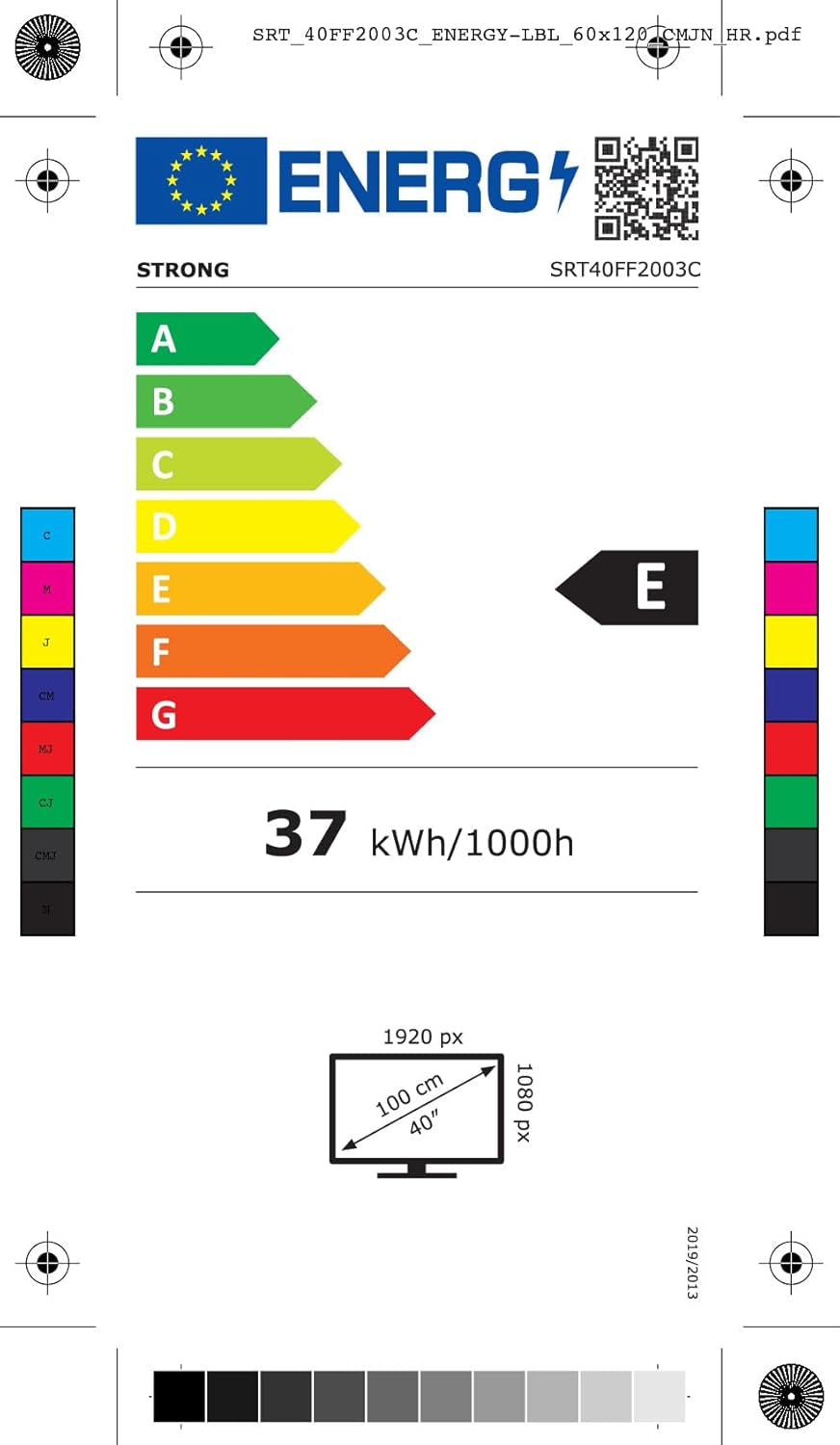 STRONG - Televizor Full HD SRT40FF2003C de 40 inch (100 cm) - Calitate excepțională a imaginii - Tuner triplu - 3 porturi HDMI (1 ARC), 2 porturi USB, conexiune AV, antenă/satelit - negru