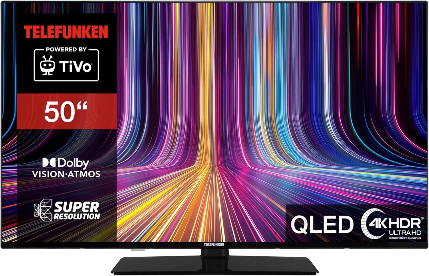 Televizor inteligent TELEFUNKEN de 40 de inci, cu tehnologie TiVo Full HD, HDR TV cu tuner triplu și 6 luni de HD+ incluse, televizor LED XF40TP900S (2026)