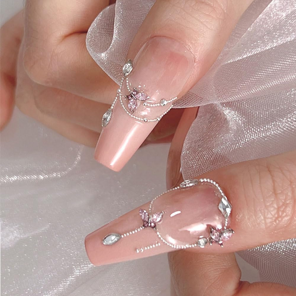 Mini fluture zirconiu unghii brelocuri Y2K alb șampanie roz stras cristal fluturi brelocuri unghii 3D fluture design unghii brelocuri fluturi unghii decorare unghii artă brelocuri accesorii unghii