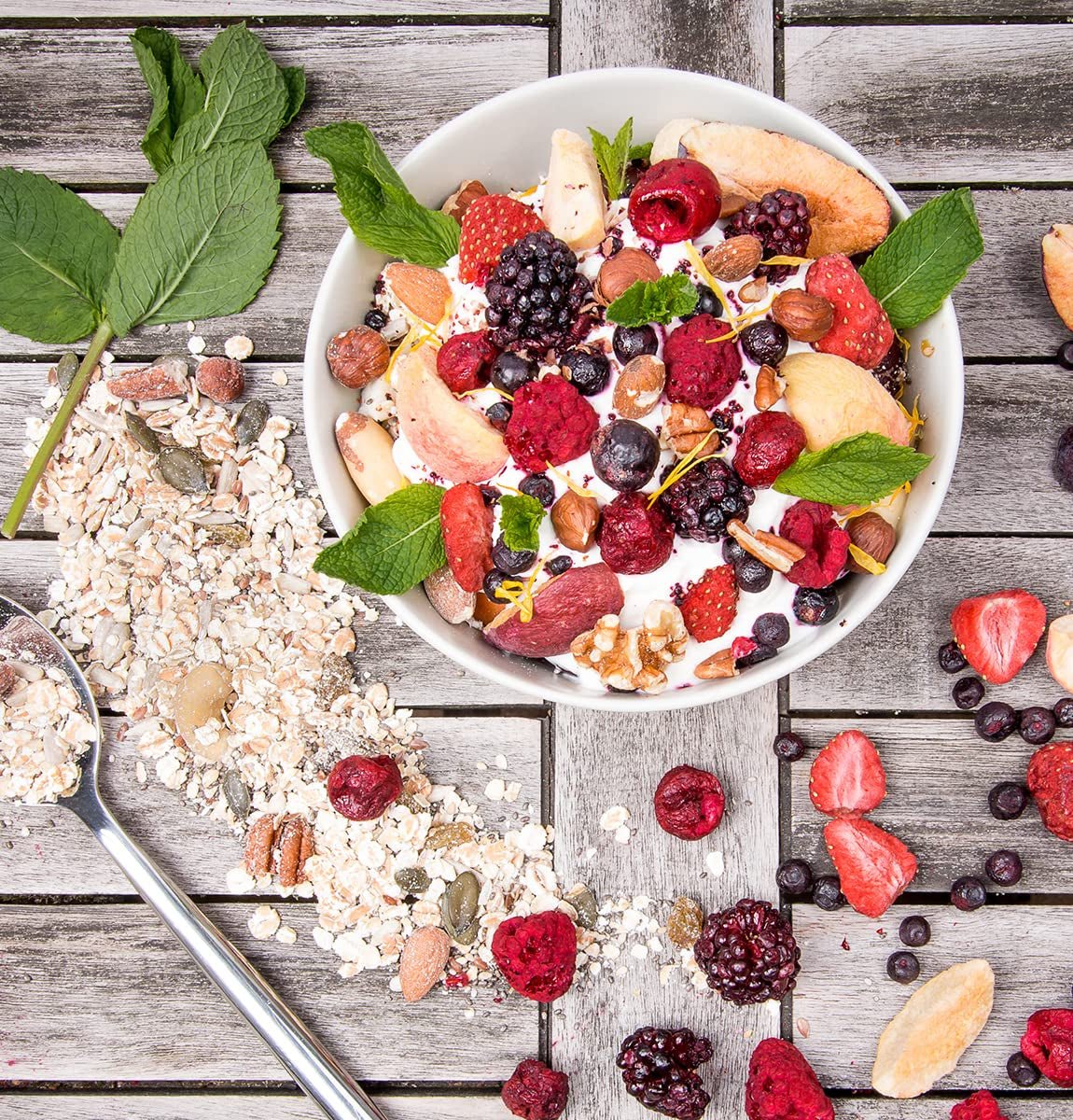 BRIX fructe liofilizate | Amestec natural de fructe uscate 115g | Premiul Great Taste pentru fructe uscate | Fără OMG, fără gluten, vegan, vitamine reținute Produse deshidratate Naty Shop