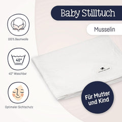 Julius Zöllner Stillbluse aus 100 % Baumwoll-Musselin, OEKO-TEX STANDARD 100, Made in Germany Accessoires Essen und Stillen Bebe Naty Shop