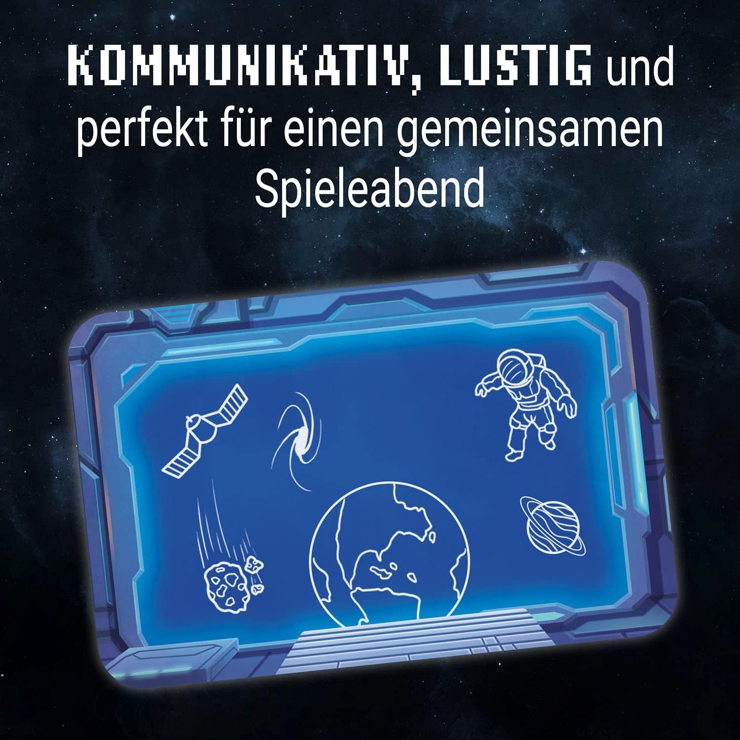 Kosmos 683771 Noobs – Im Weltraum, gemeinsam Weltraummissionen meistern, lustiges kommunikatives Kartenspiel, 3–5 Spieler, ab 10 Jahren, Gesellschaftsspiel, Reisespiel, Souvenir, kleines Geschenk