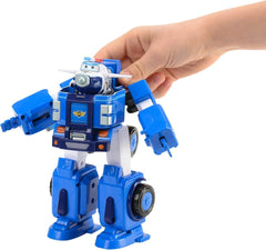 SUPER WINGS – WANDELBARES ROBOTERFAHRZEUG „PAUL’S CRUISER“ 18 cm + 1 FIGUR 5 cm – Transform-A-Bots Spielzeugauto und Flugzeug aus der Zeichentrickserie – Spielzeug für Kinder ab 3 Jahren. Actionfiguren Naty Shop