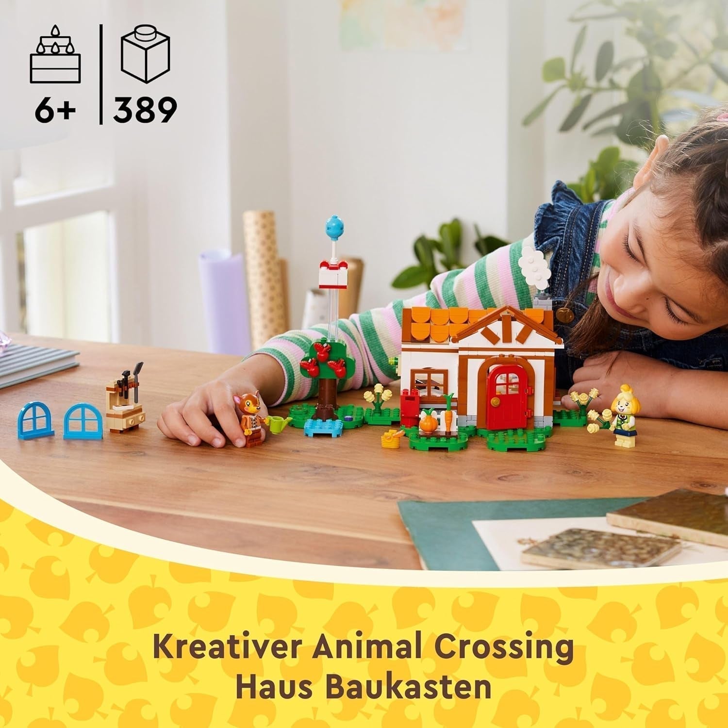 LEGO Animal Crossing Vizită de la Melinda, jucărie creativă pentru copii cu 2 mini-figurine din seria de jocuri video, inclusiv Fatima, Merch, cadou pentru fete și băieți de la 6 ani 77049 Seturi de constructie Besuche den LEGO-Store