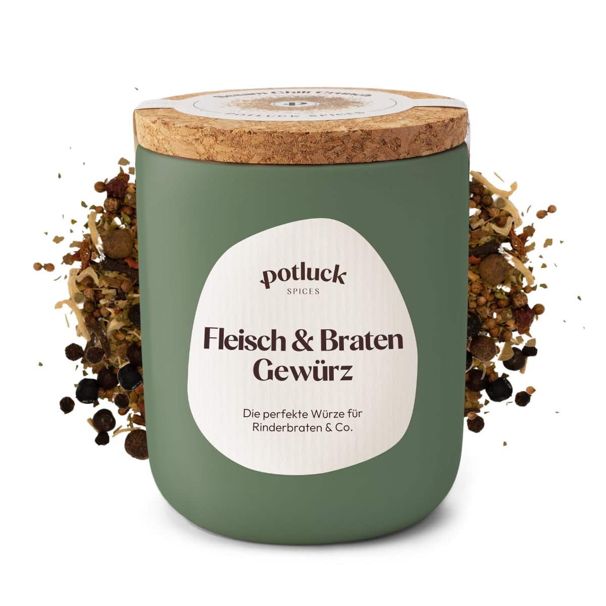 Potluck | Burger Spice | Würzmischung im Keramiktopf | 100g | Vegan, glutenfrei und mit natürlichen Inhaltsstoffen