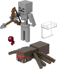Mattel Minecraft ca. 8cm Actionfigur 2er-Pack mit 2 Figuren und 2 Zubehörteilen, Sammelfigur als Geschenk HLB29 Actionfiguren Naty Shop Standardtitel