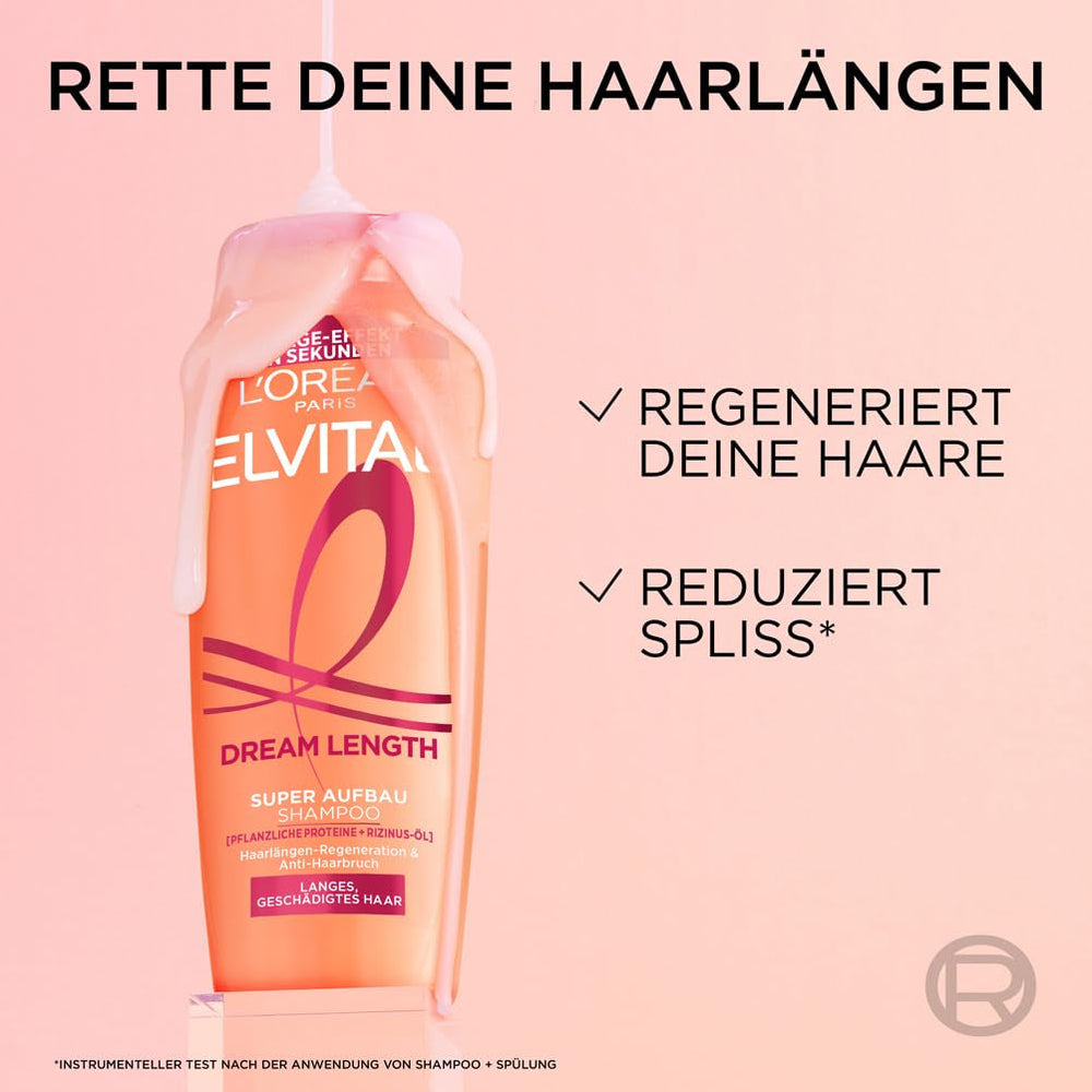 L'Oréal Paris Elvital Dream Length Super Building Shampoo, für traumhaft langes Haar L'Oréal Shower and Bath