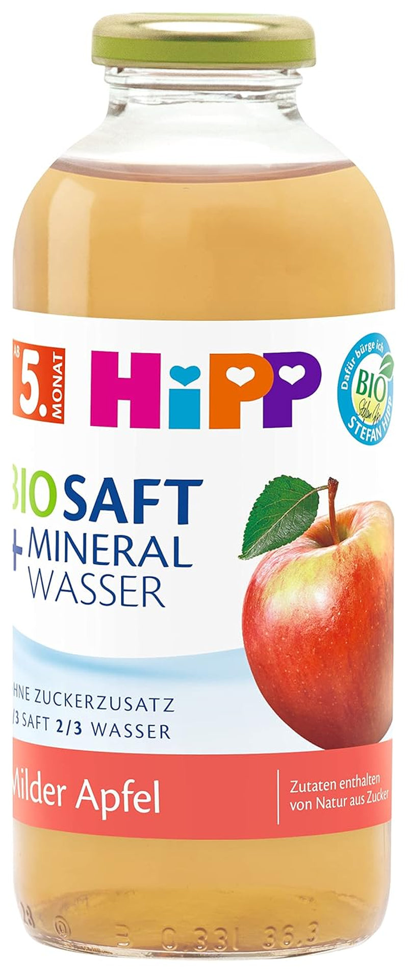 Hipp Bio-Saft + Mineralwasser Milder Apfel, 6Er Pack (6 X 0,5L) Naty Shop Standardtitel