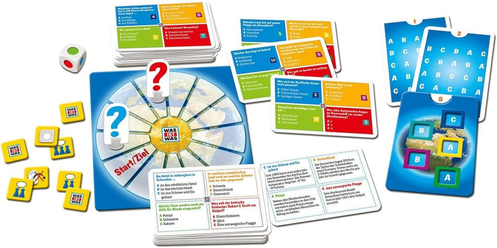 KOSMOS 687748 What's What: Entdecke die Welt, Quizspiel, über 300 Quizfragen, kooperatives Wissensspiel für Kinder & Jugendliche ab 8 Jahren, Ratespaß, Familienspiel